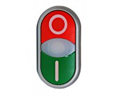 Двойная кнопка с сигнальной лампой, зеленый/красны